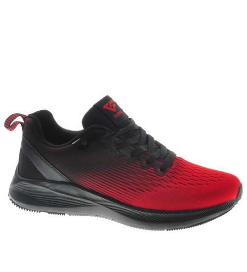 Czarno czerwone sportowe buty chłopięce Gelteo /A3-2 9237 S595/