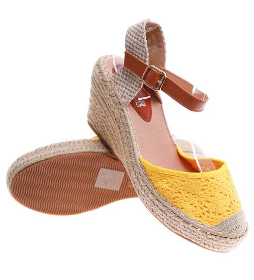 Żółte sandały espadryle /G8-3 16315 T193/