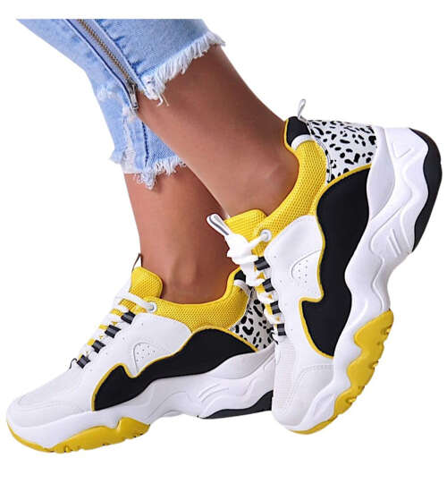 Sneakersy damskie Fluorescence Yellow /A2-2 12353 S253/ 