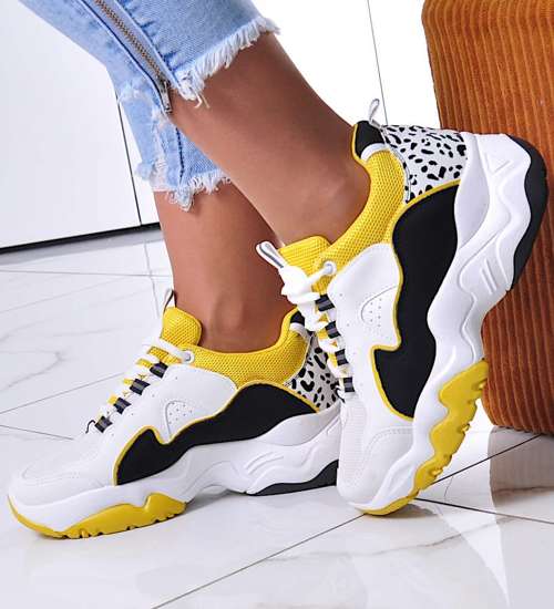 Sneakersy damskie Fluorescence Yellow /A2-2 12353 S253/ 