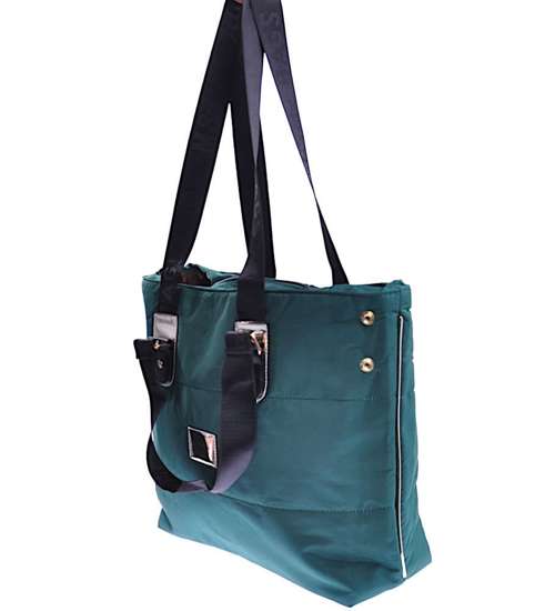 Duża zielona torebka shopper bag F/B /H2-K43 TB366 M499/