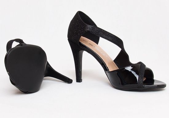 Eleganckie sandały szpilki /A2-1 AB16 Sx217/ Czarne