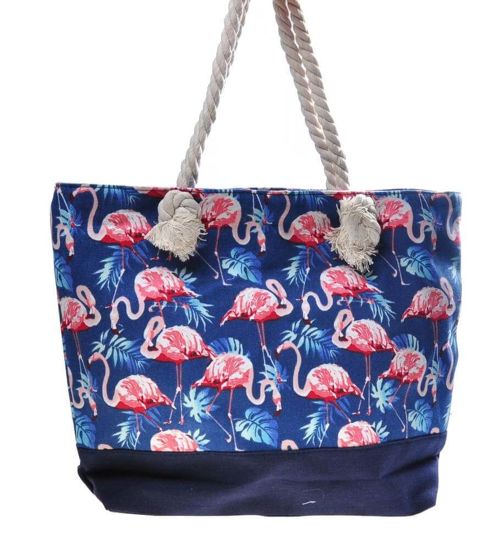 Duża plażowa torba Shopper Bag z flamingami /TR167 S192/