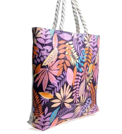 Duża torba Shopper Bag z kwiatowym printem /TR179 S099/