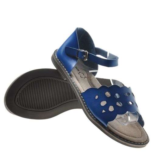 Niebieskie sandały dla dziewczynki Niebieskie /D9-1 8810 S193/