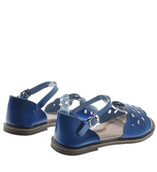Niebieskie sandały dla dziewczynki Niebieskie /D9-1 8810 S193/