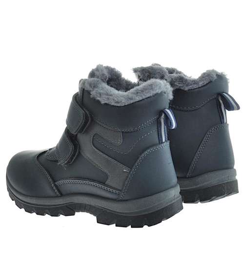 Chłopięce buty zimowe Granatowe /A6-3 10241 S492/