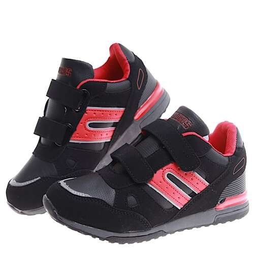 Czarne chłopięce buty sportowe sneakersy /G3-1 16825 T386/