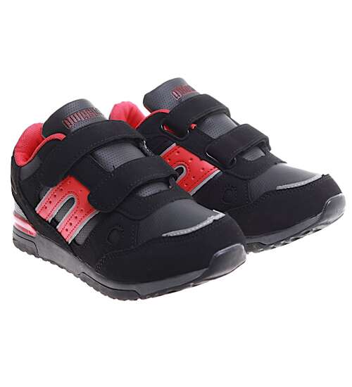 Czarne chłopięce buty sportowe sneakersy /G3-1 16825 T386/