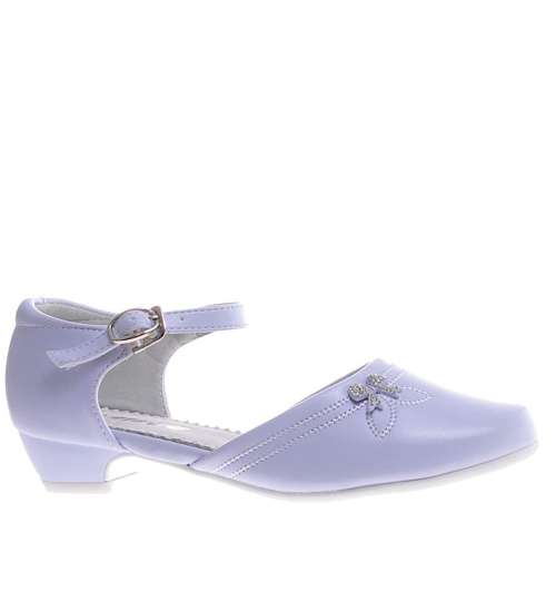 Białe buty pantofle komunijne dla dziewczynki /F5-2 11123 T290/
