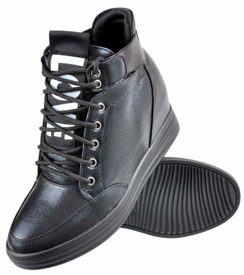Czarne sneakersy z napisem /xx 2435 S391/