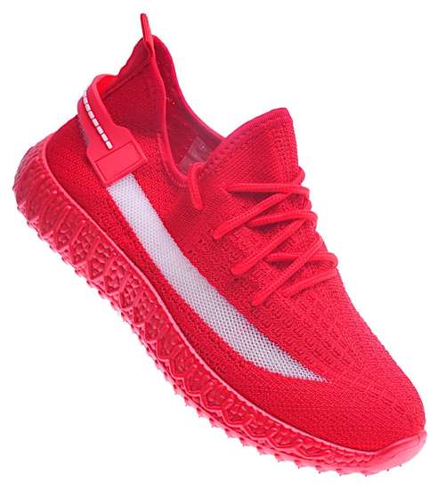 Czerwone damskie buty sportowe /C2-1 10763 T326/