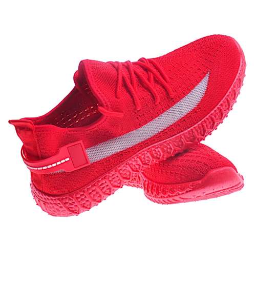 Czerwone damskie buty sportowe /C2-1 10763 T326/