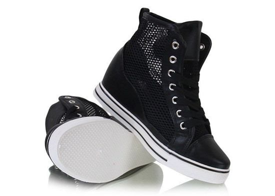 Ażurowe czarne botki sneakersy trampki/ D7-2 W230 t/