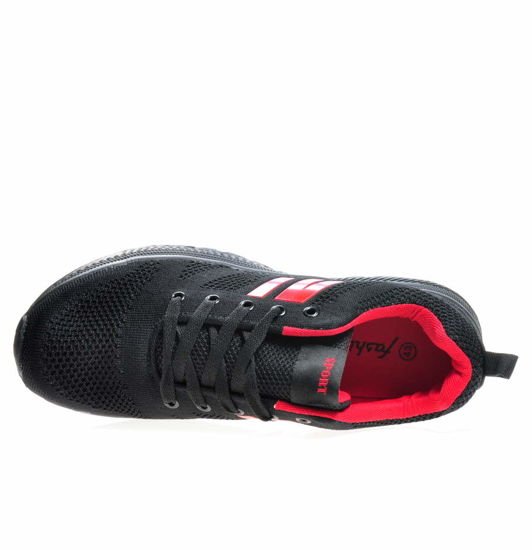 Wygodne męskie buty sportowe Black-Red /X4-3 4382 S378/