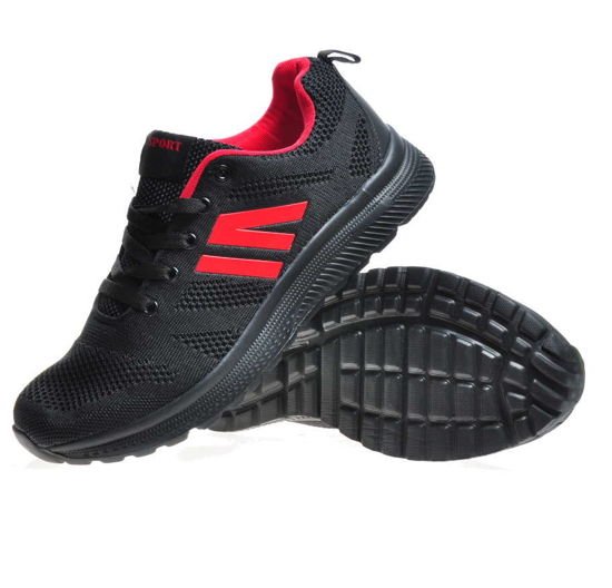 Wygodne męskie buty sportowe Black-Red /X4-3 4382 S378/