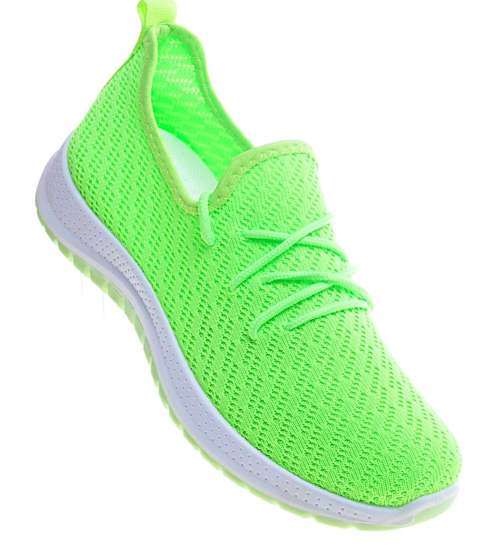 Neonowe wsuwane buty sportowe /C2-3 11466 W292/