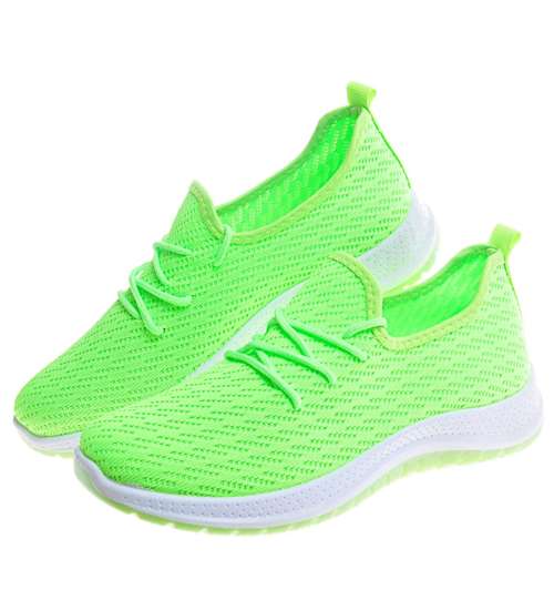 Neonowe wsuwane buty sportowe /C2-3 11466 W292/