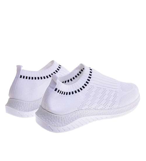 Wsuwane białe buty sportowe /B2-1 11782 T294/