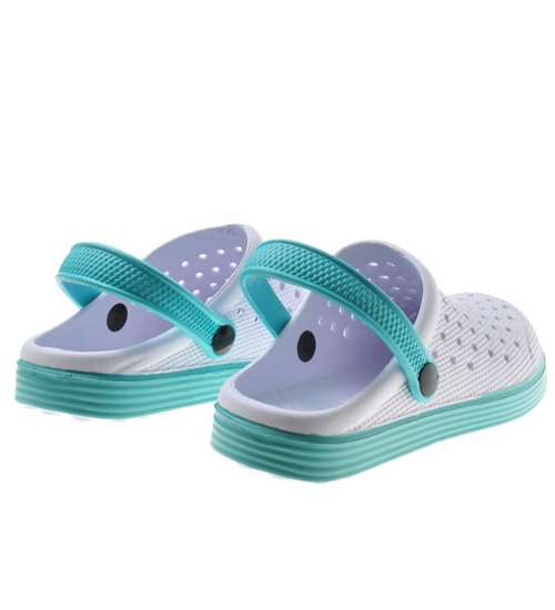 Klapki - sandały buty na plażę Biało-miętowe /X1-1 8606  S195/