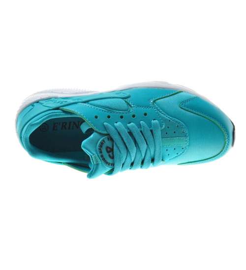 Sportowe wygodne buty damskie miętowe /X1-1 7504 S291/