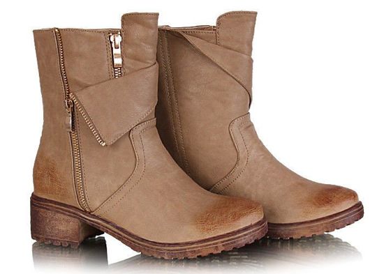 Wysokie botki workery /D5-3 U295 tp03/ Khaki 