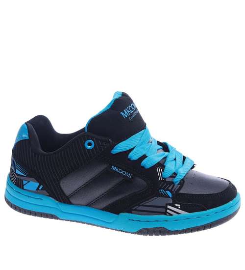 Czarno niebieskie damskie buty sportowe /E9-3 13854 S201/