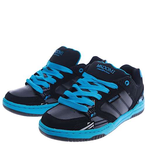 Czarno niebieskie damskie buty sportowe /E9-3 13854 S201/