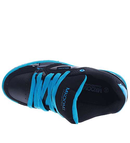 Czarno niebieskie damskie buty sportowe /E9-3 13854 S201/