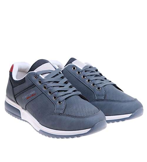 Sznurowane szare męskie buty sportowe /D2-3 15895 T535/