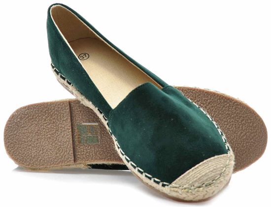 Wygodne espadryle damskie ZIELONE /G8-2 1745 S029/