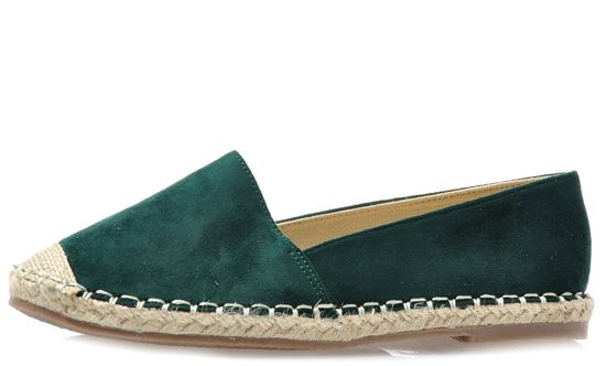 Wygodne espadryle damskie ZIELONE /G8-2 1745 S029/