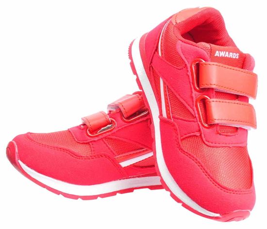 Dziecięce buty sportowe na rzepy CZERWONE /D7-1 2364 S195/