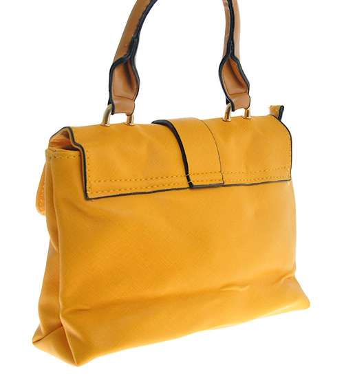 Żółta torebka kopertówka z kłódką /H2-K25 TB91 S192/