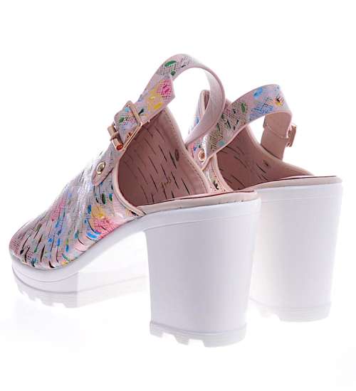 Kolorowe damskie sandały  /C4-3 11506 T203/
