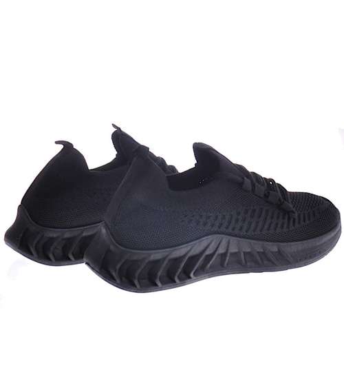 Wsuwane czarne buty sportowe /F10-2 11870 T391/