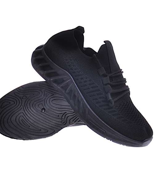 Wsuwane czarne buty sportowe /F10-2 11870 T391/