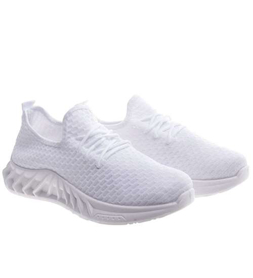 Elastyczne białe buty sportowe /D1-2 13250 S236/