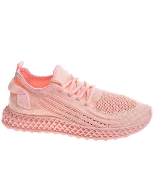 Różowe wsuwane sneakersy /D2-3 11505 T391/