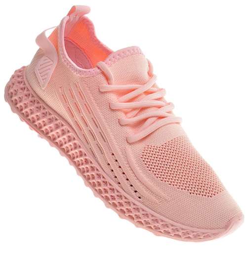 Różowe wsuwane sneakersy /D2-3 11505 T391/