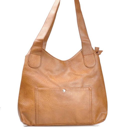 Dwukomorowa torebka damska Shopper Khaki /TR134 S260/