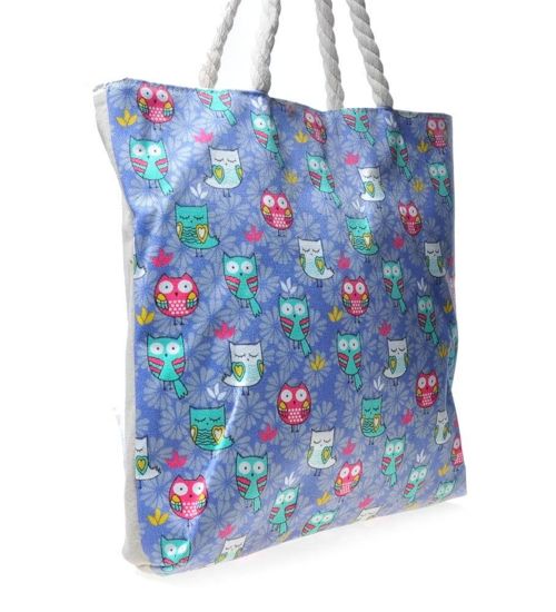 Duża torba Shopper Bag z kolorowym wzorem /TR180 S099/