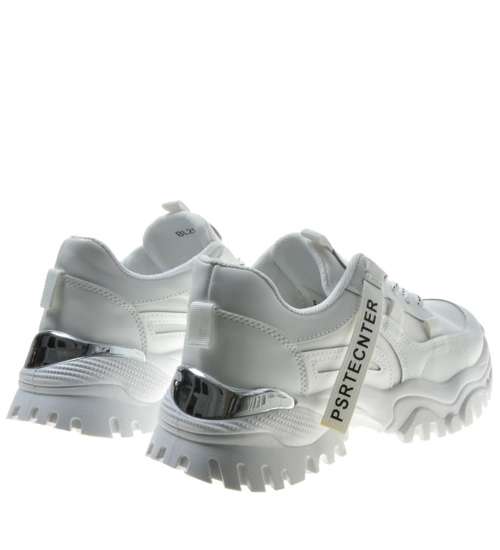 Modne damskie buty sportowe Białe /X2-3 7251 S496/