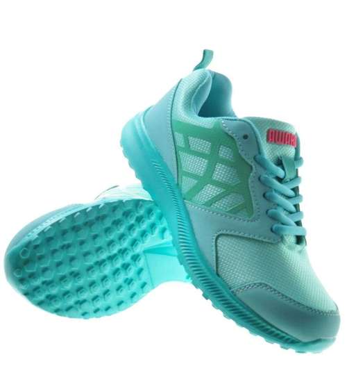 Miętowe buty sportowe dla kobiet /C7-2 7948 S216/