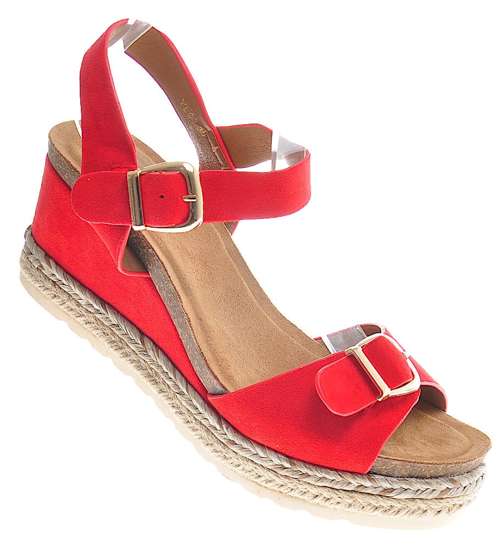 Czerwone sandały espadryle /G8-3  11514 W201/
