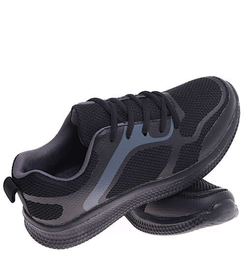 Chłopięce czarne buty sportowe /D4-3 15951 T298/