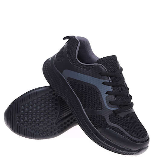 Chłopięce czarne buty sportowe /D4-3 15951 T298/