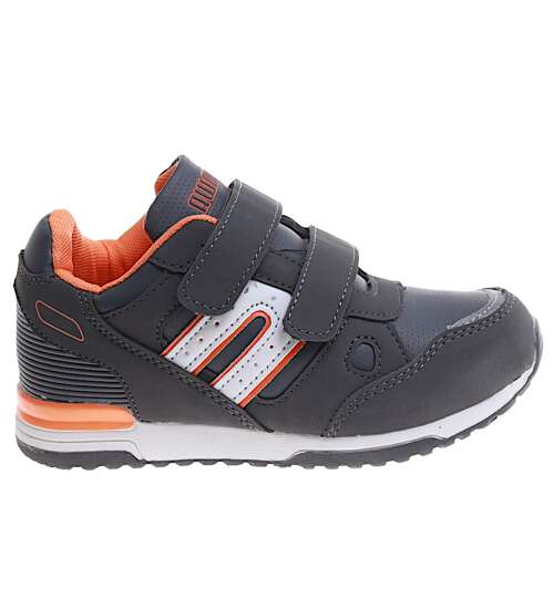 Szare chłopięce buty sportowe sneakersy /D6-1 16825 T386/