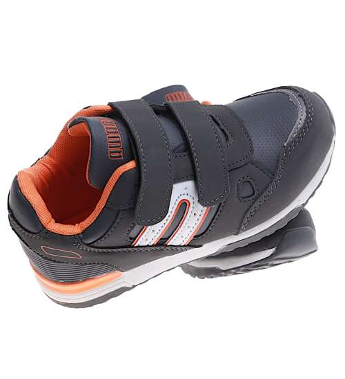 Szare chłopięce buty sportowe sneakersy /D6-1 16825 T386/