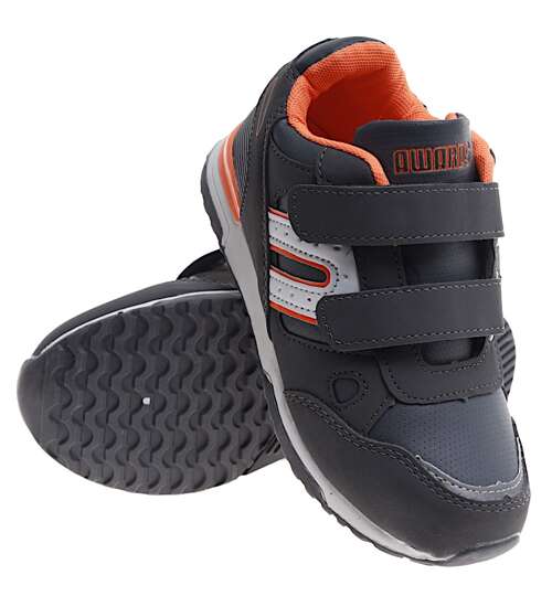 Szare chłopięce buty sportowe sneakersy /D6-1 16825 T386/